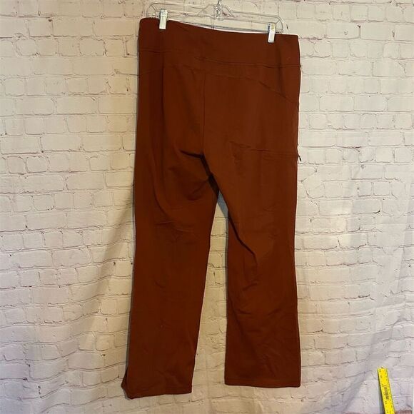 Duluth Trading Women's Orange Track Pants Size L Activewear 31" Inseam - Picture 2 of 4